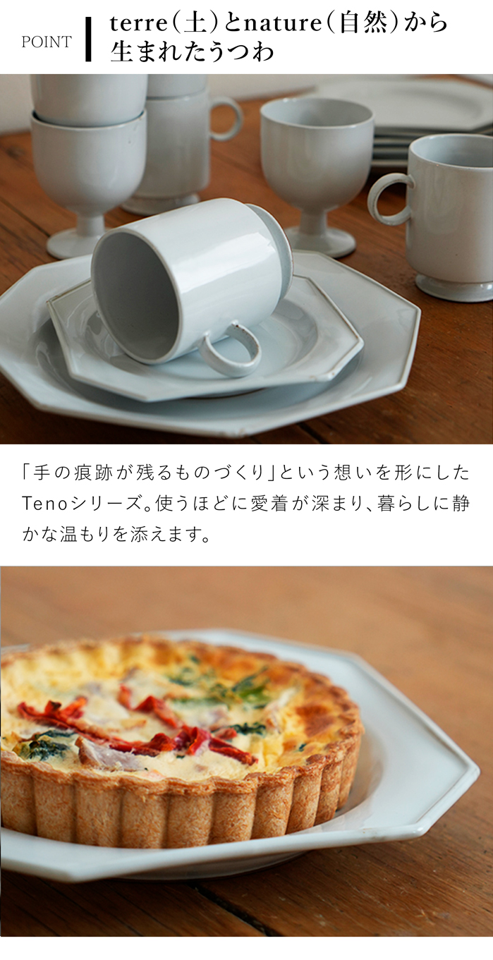 アクシス Teno オクトゴナルプレート M お皿 おしゃれ 食器 陶器 日本製 クラシック クリスマス テノ AXCIS