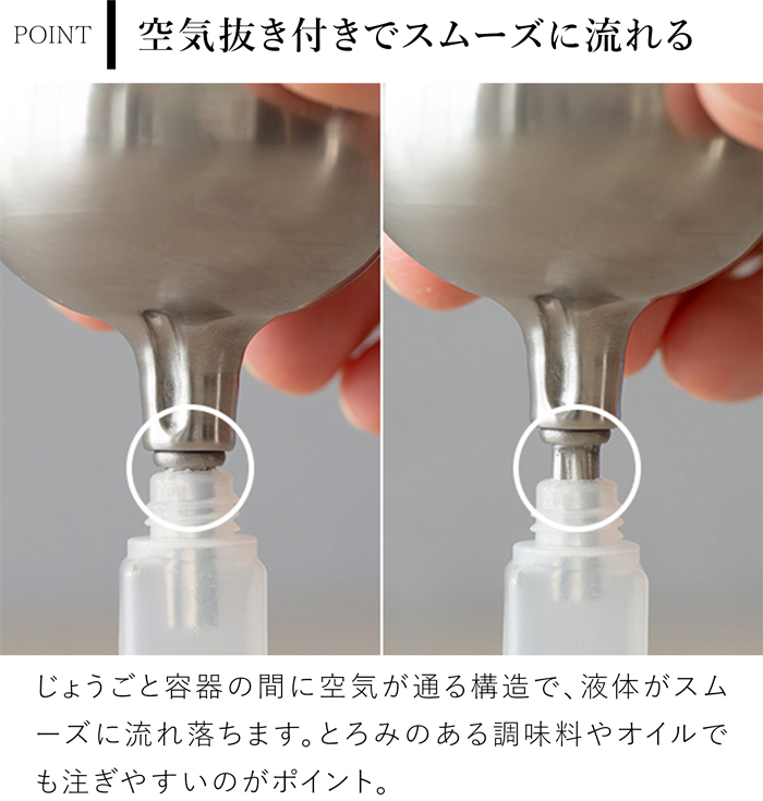 家事問屋 じょうご 13 ステンレス製 漏斗 ろうと ロート 液体 詰め替え 醤油さし オイル 日本製 47619