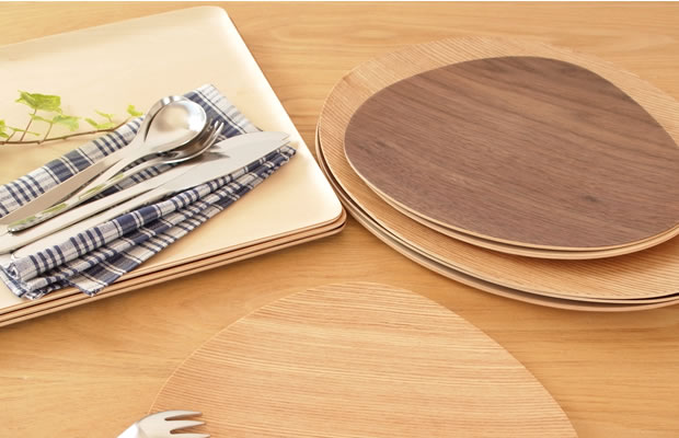 木製食器 皿 プレート 木製 食器 マロン型 日本製 Natural Plywood Dish Marron M GOLD CRAFT ゴールドクラフト