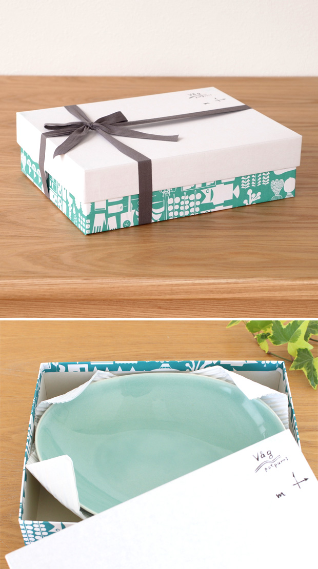 POTPURRI ポトペリー Vag ヴォーグ ペア パスタプレート 皿 YELLOW&GREEN 磁器 日本製 ペアセット ギフトセット ギフトBOX付
