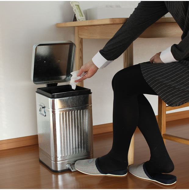 Galva ガルバ スクエアダストボックス 12L 蓋付き ごみ箱 インナーBOX付き ペダル式