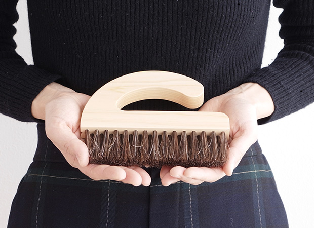 揺ブラシN asahineko 掃除ブラシ 木製ブラシ ミニブラシ 掃除道具 小泉誠 あさひねこ おしゃれ 日本製 ひのき 馬毛 AK-007